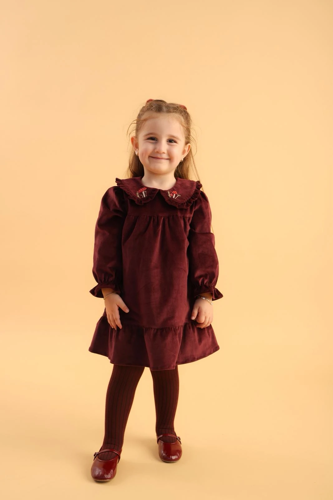 Fitilli Kadife Elbise