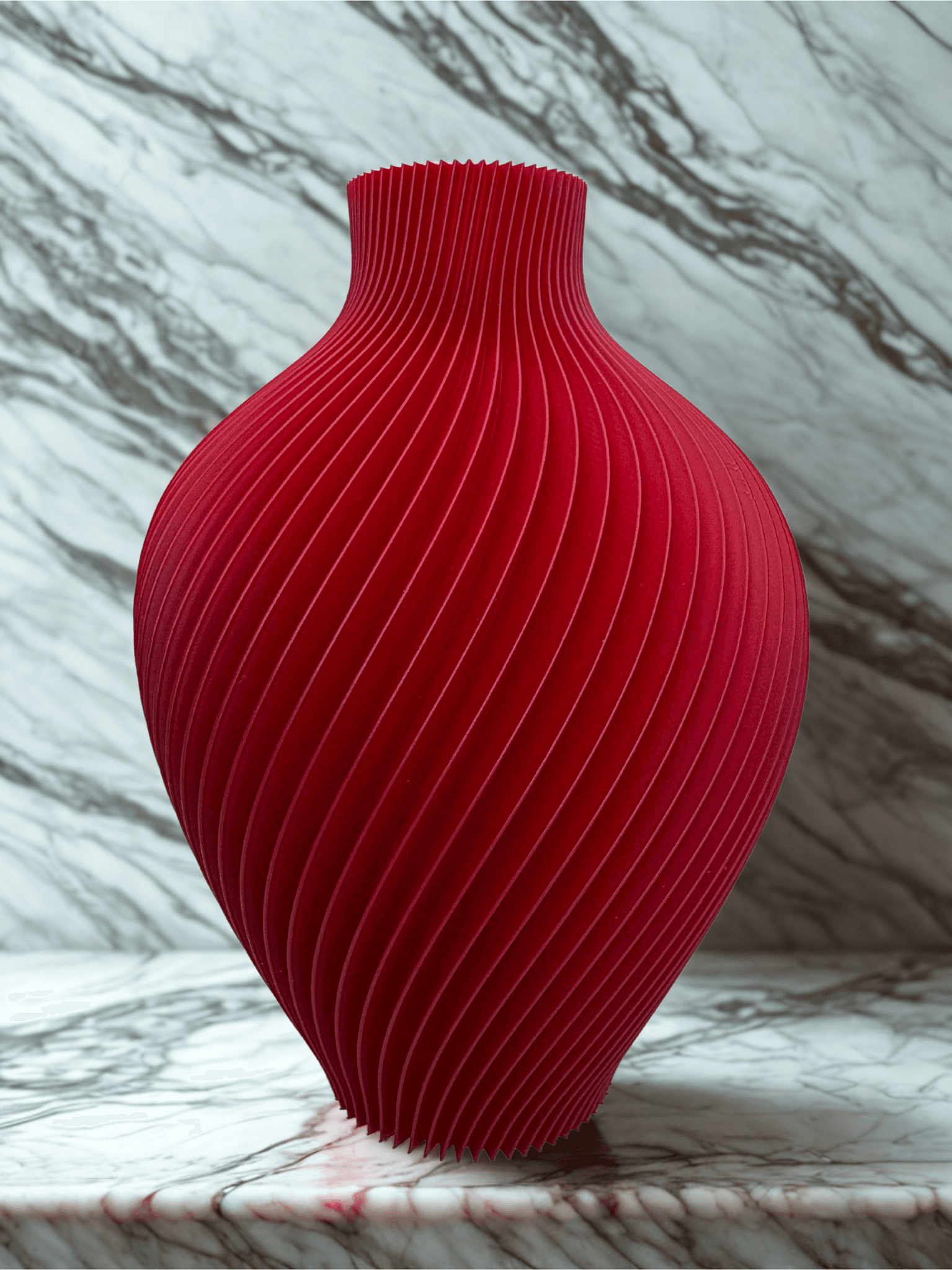 TwistLine Vazo – Spiral Form - KIRMIZI