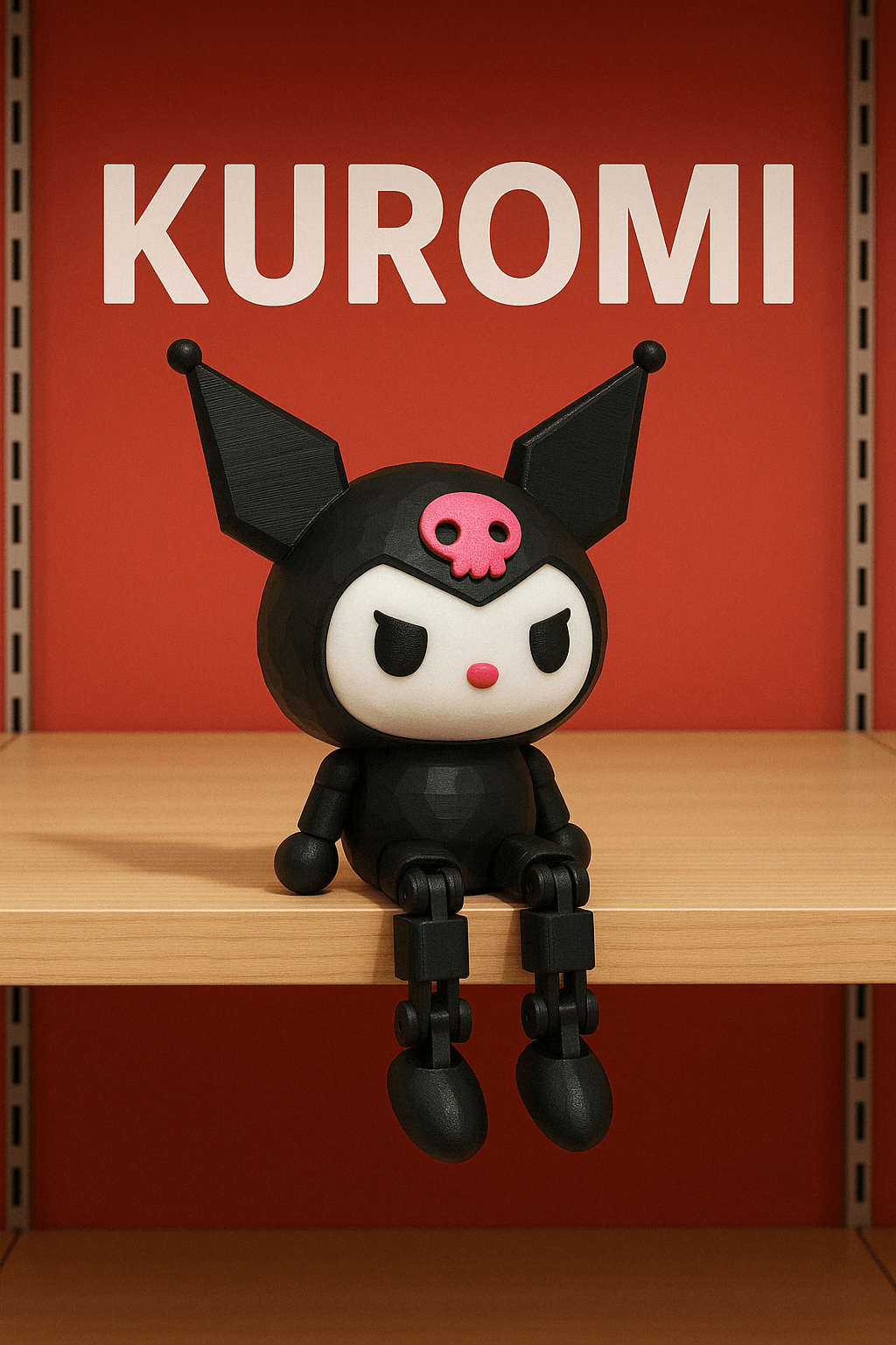Kuromi 3D Dekoratif Figür – Sallanan Bacaklı Özel Tasarım