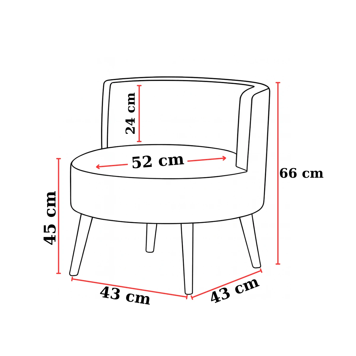 Sydney Welsoft Kumaş Modern Berjer - Turuncu