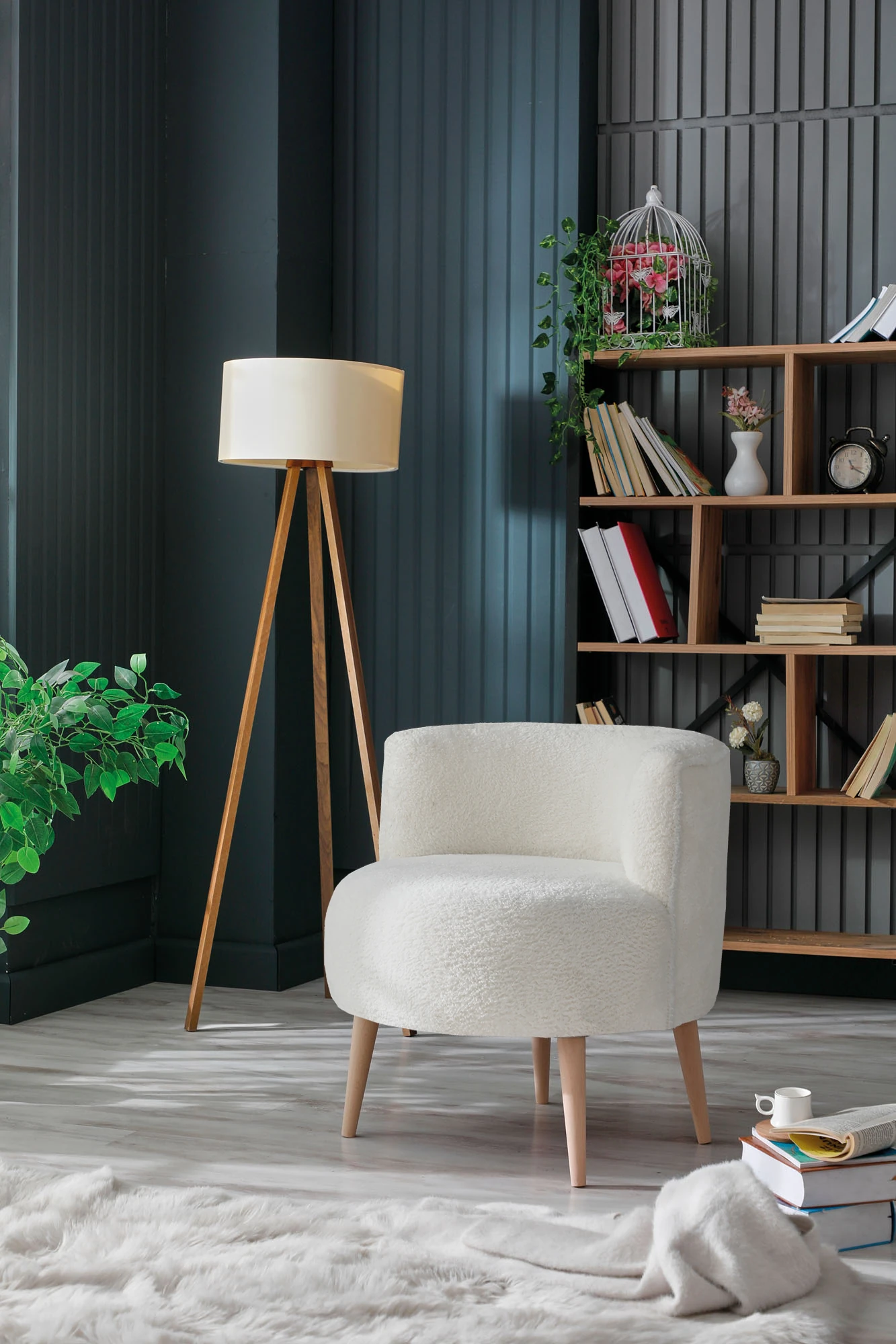 Sydney Welsoft Kumaş Modern Berjer - Krem