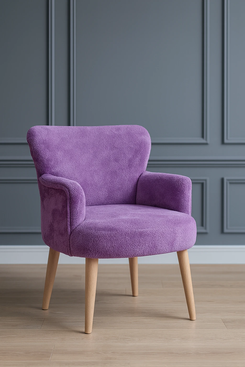 Roma - Welsoft Kumaş Berjer Koltuk - Modern Şık - Lila