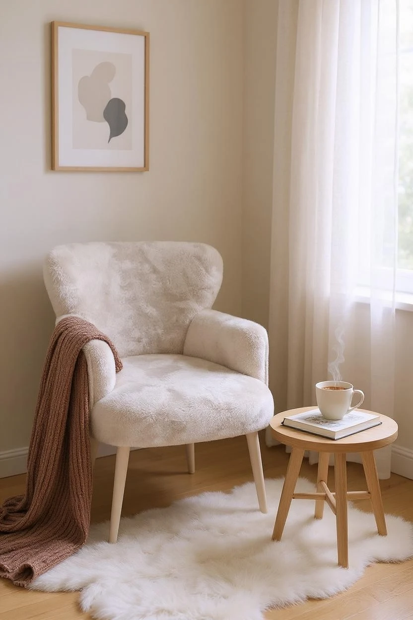 Roma - Welsoft Kumaş Berjer Koltuk - Modern Şık - Vizon