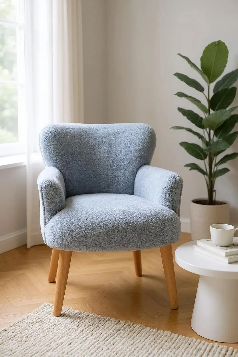 Roma - Welsoft Kumaş Berjer Koltuk - Modern Şık - Gri