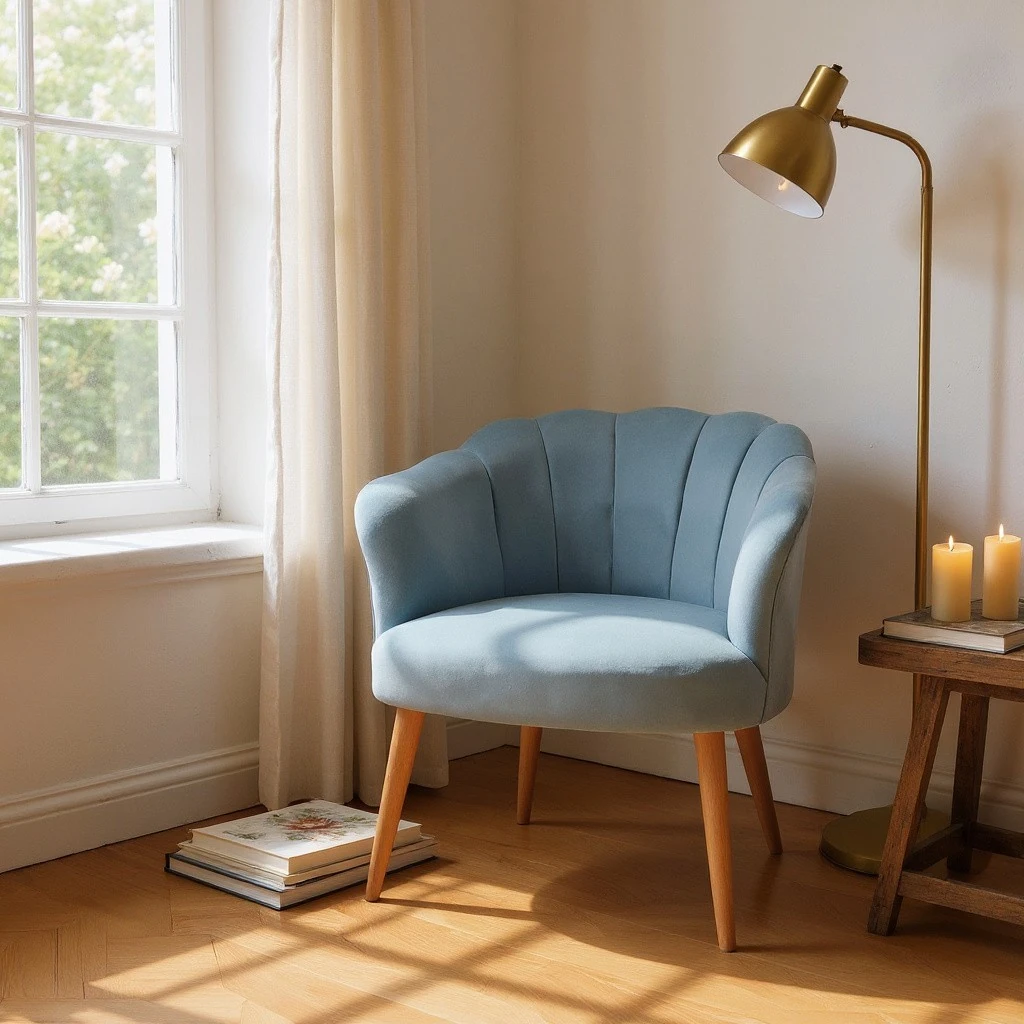 Papatya Babyface Kumaş Modern Berjer Koltuk - Gri