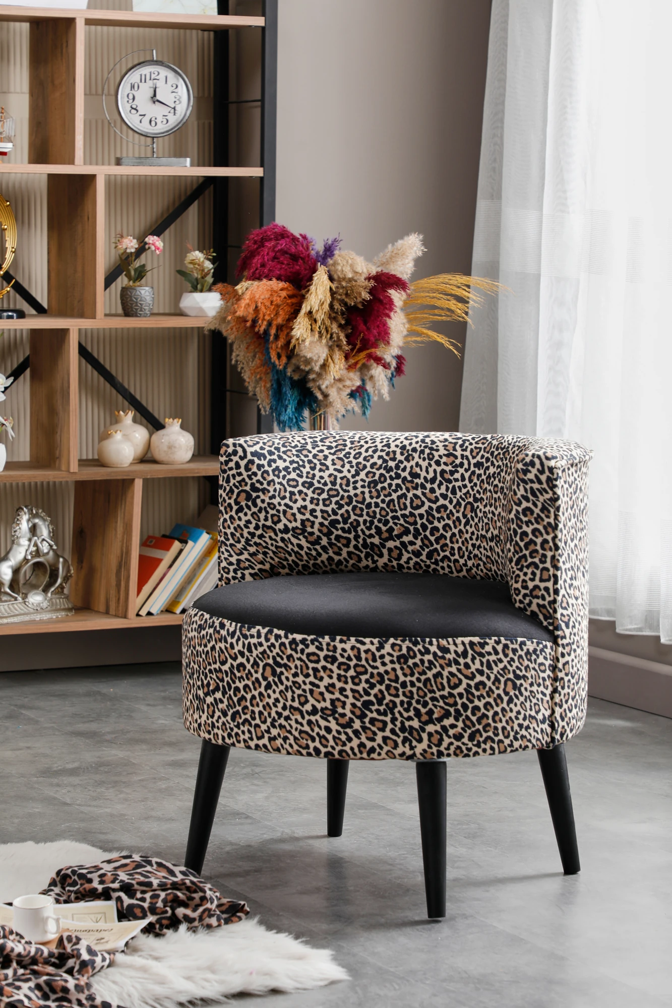 Sydney Dijital Baskı Kumaş Modern Berjer - Leopar Desen