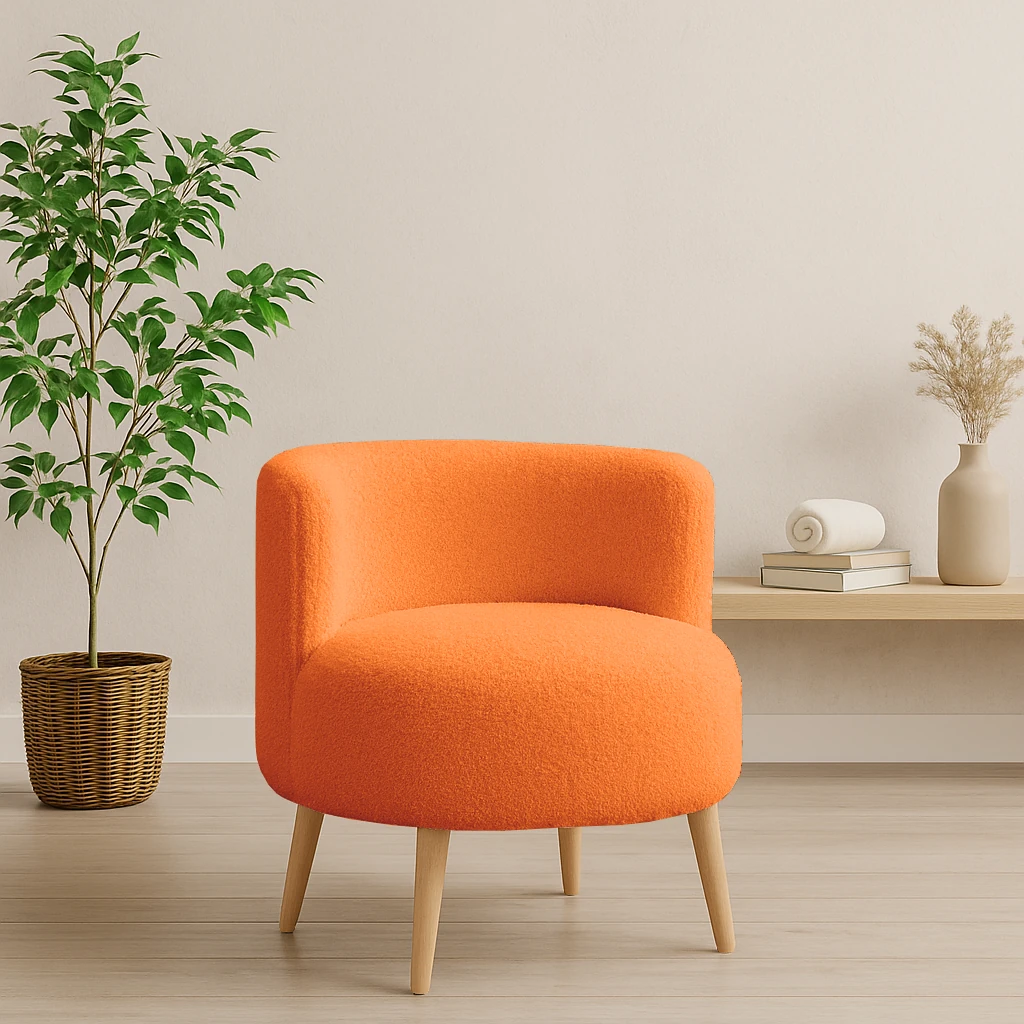 Sydney Welsoft Kumaş Modern Berjer - Turuncu