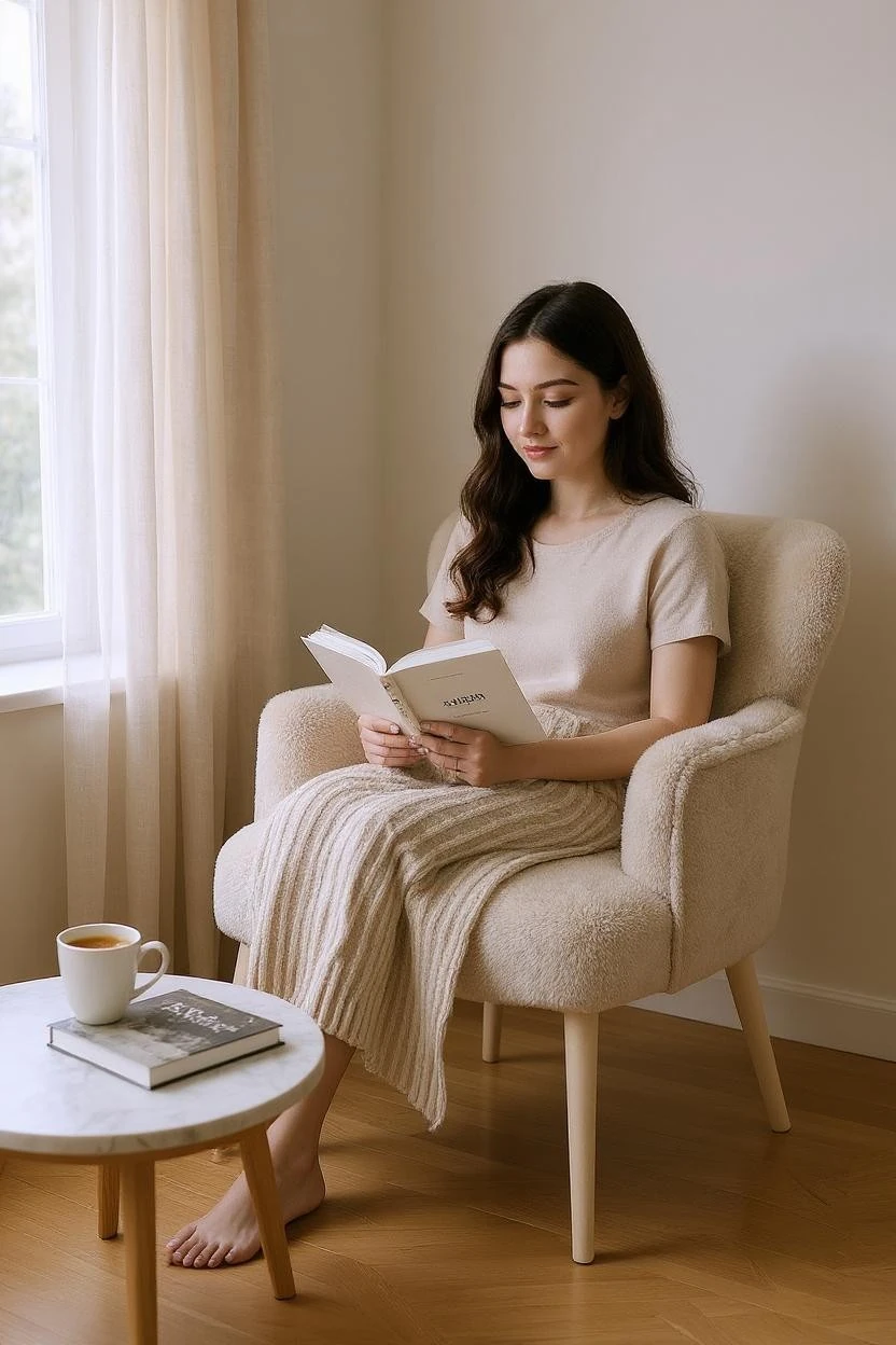 Roma - Welsoft Kumaş Berjer Koltuk - Modern Şık - Vizon