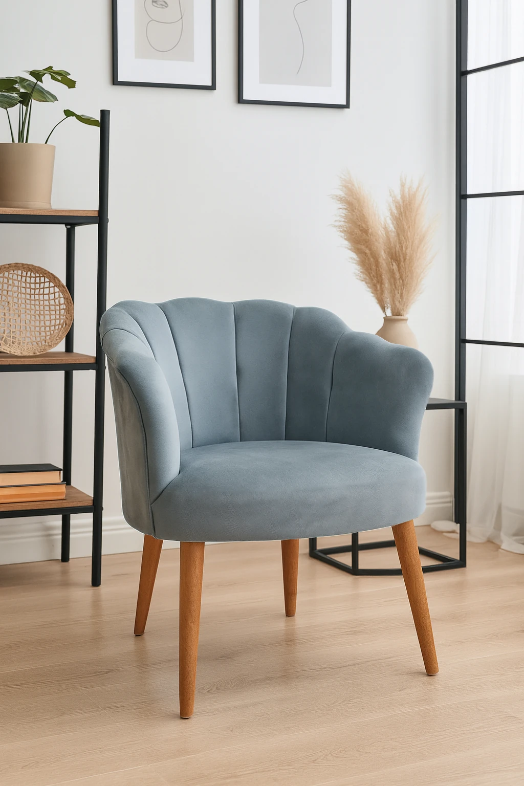 Papatya Babyface Kumaş Modern Berjer Koltuk - Gri