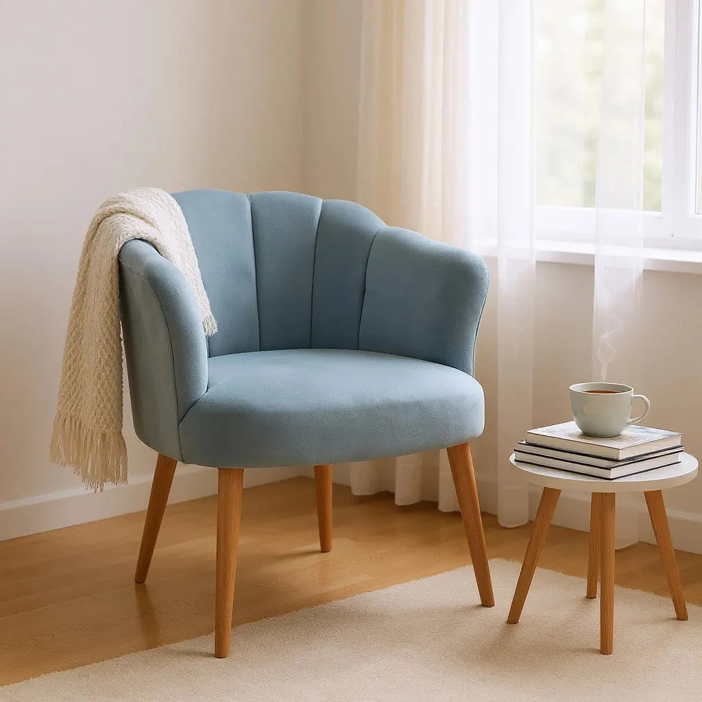 Papatya Babyface Kumaş Modern Berjer Koltuk - Gri