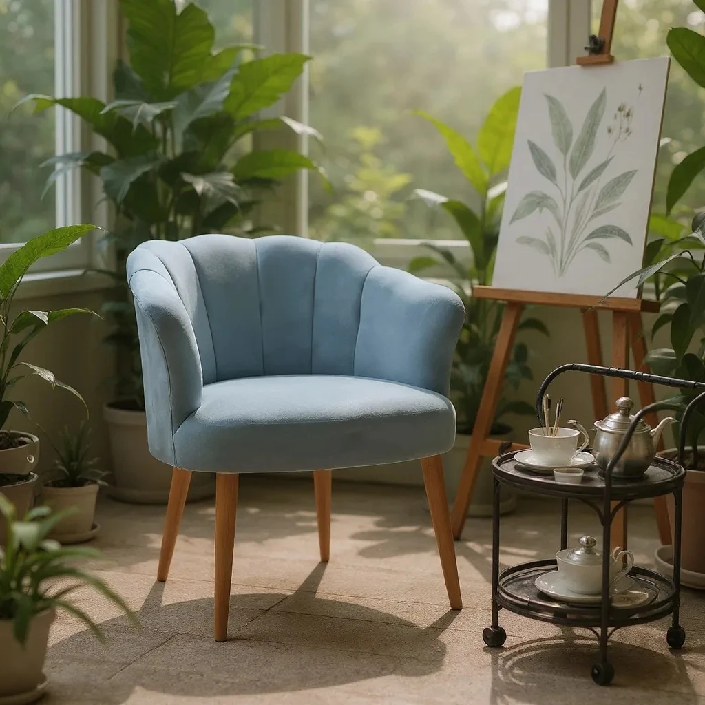 Papatya Babyface Kumaş Modern Berjer Koltuk - Gri