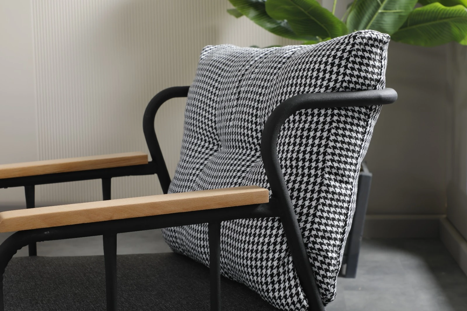 Paris Ahşap Kollu Modern Bahçe Balkon Salon Oturma Grubu Takımı 