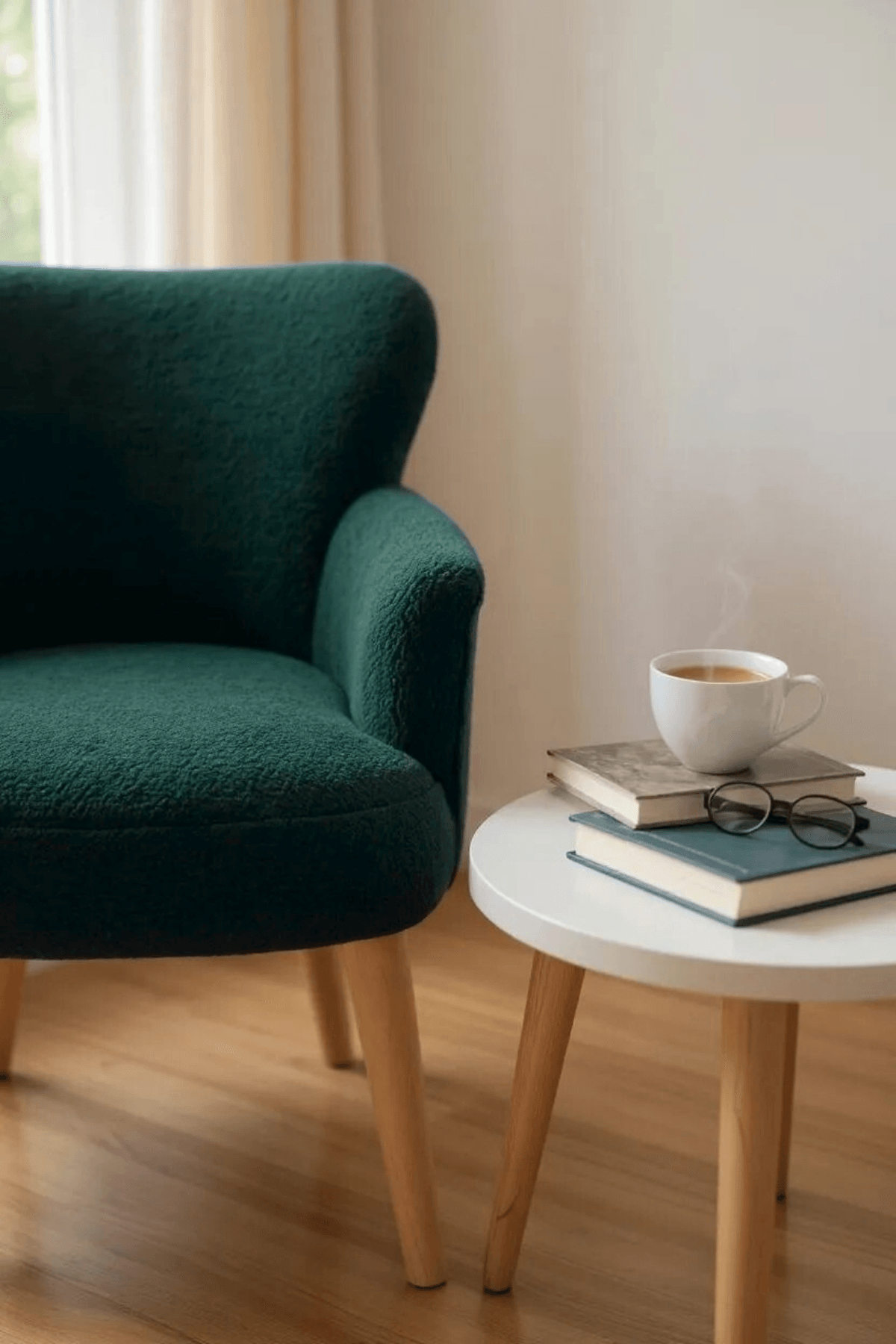 Teddy Kumaş Modern Berjer Yeşil – Rahat, Dekoratif ve Şık Tekli Koltuk