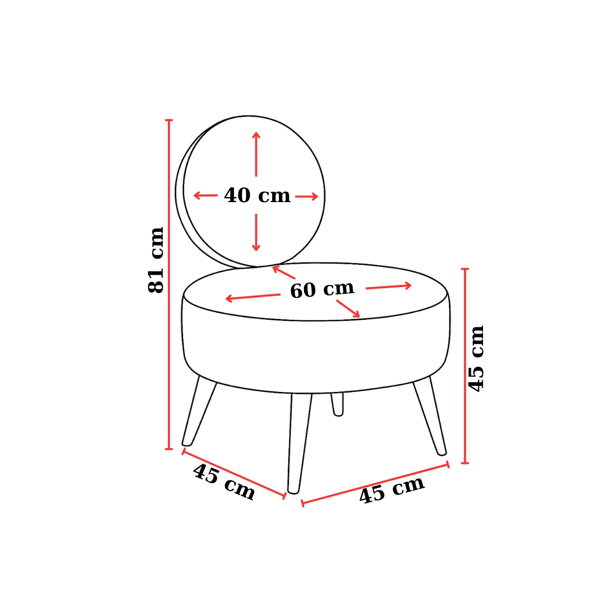 Dünya Model Buklet Kumaş 2+1+1 Koltuk Takımı – Modern Tasarım, Ahşap Ayaklı - Açık Kahve