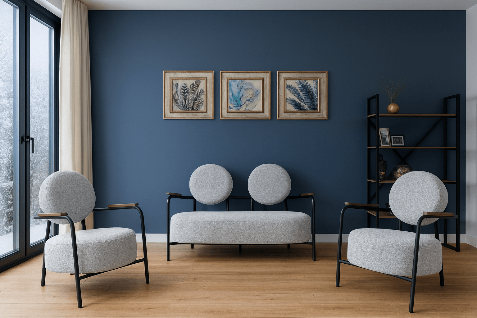 Venüs Modern Koltuk Takımı | Buklet Kumaş | Ofis ve Ev Kullanımı | Kırçıllı Beyaz
