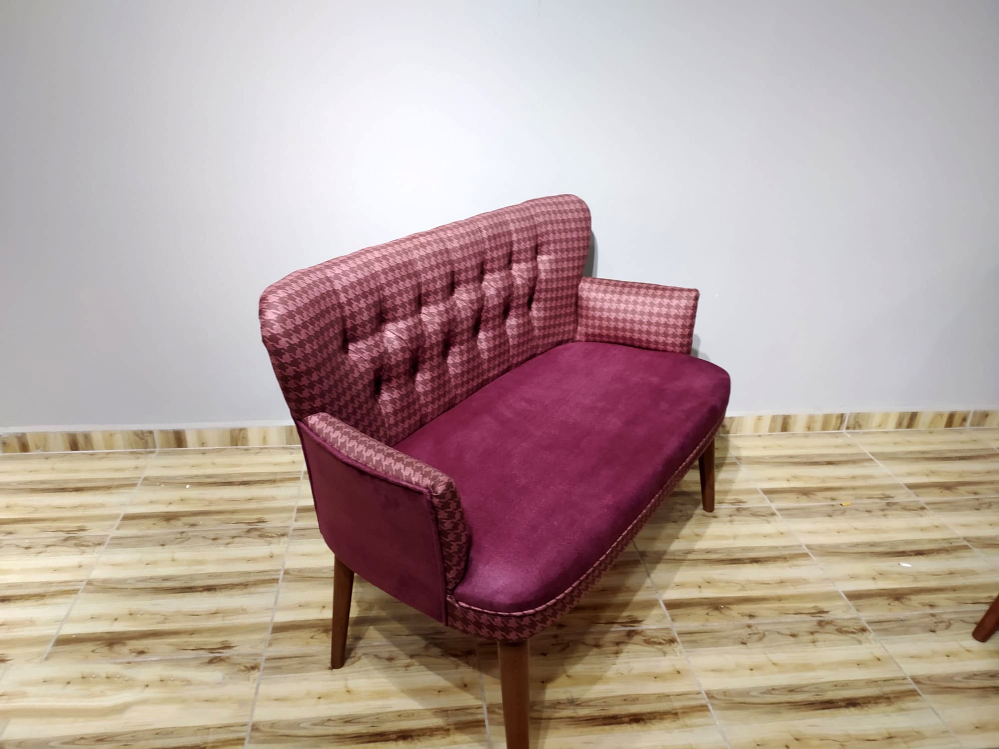 Gülkurusu Kazayağı Desenli Çay Seti Koltuk Takımı | 3 Parça Modern Takım 2+1+1