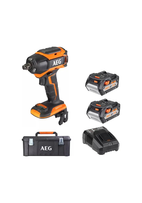 AEG BSS 18C-12ZB6-502 2x5.0 Ah Çift Akülü Darbeli Somun Sıkma