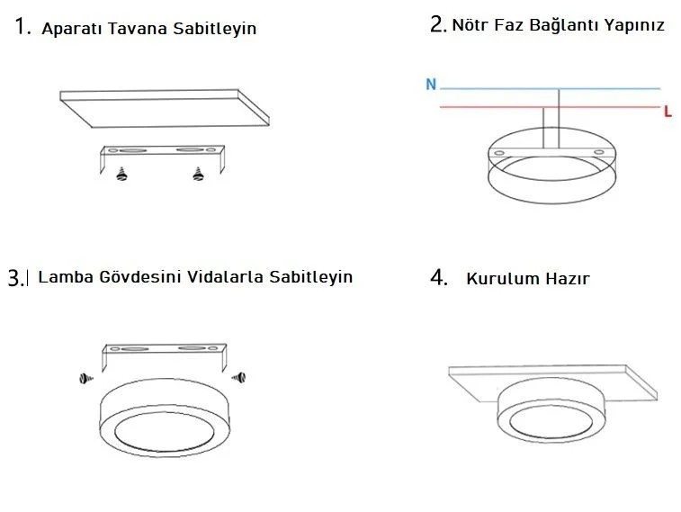 Cata Ct-5235B 18 Watt Sıva Üstü Led Panel Yuvarlak Beyaz (Siyah Çerçeveli)