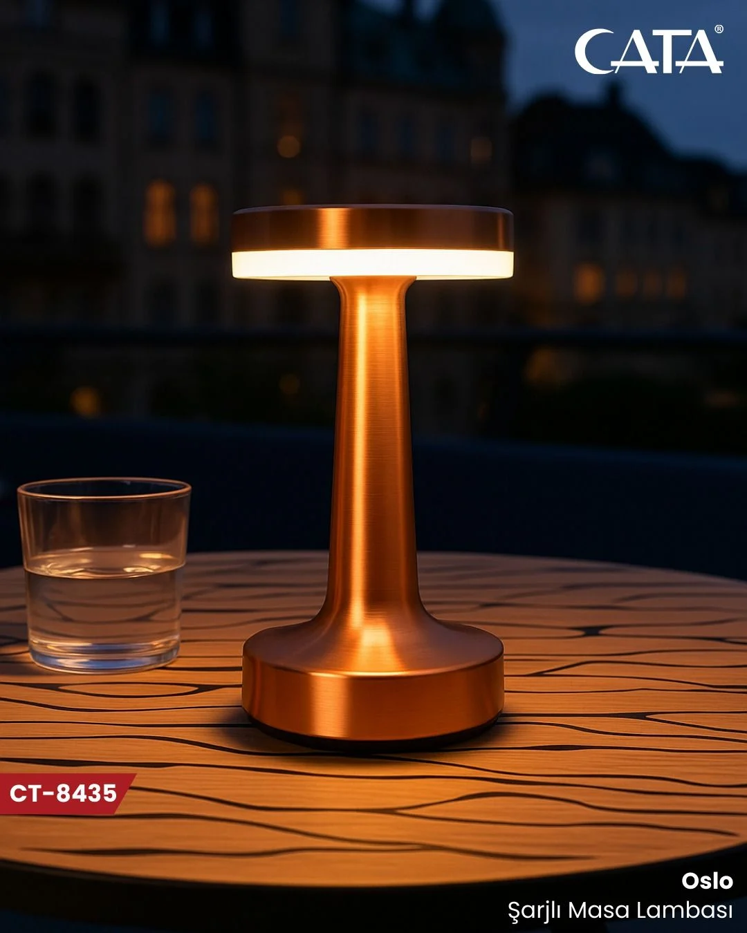 Cata Ct-8435 Oslo Masa Lambası Bronz Renk