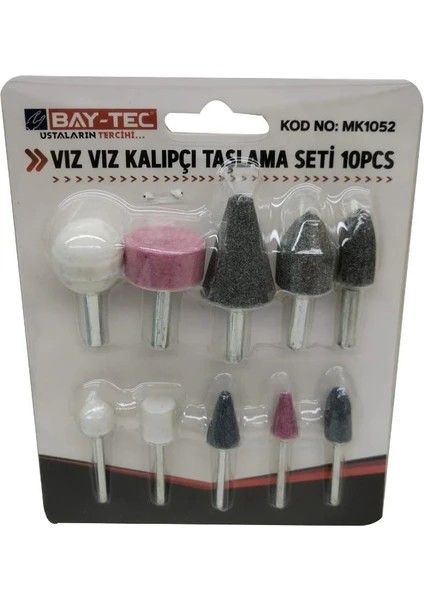 BAY-TEC VIZ VIZ KALIPÇI TAŞLAMA SETİ 10 PCS