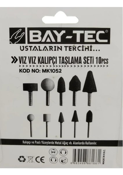 BAY-TEC VIZ VIZ KALIPÇI TAŞLAMA SETİ 10 PCS