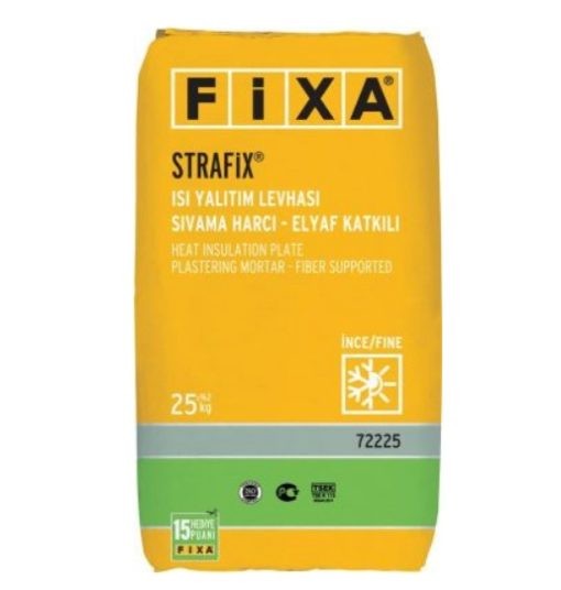 Fixa Strafix Isı Yalıtım Levhası Sıvama Harcı Elyaf Katkılı (İnce) 25kg