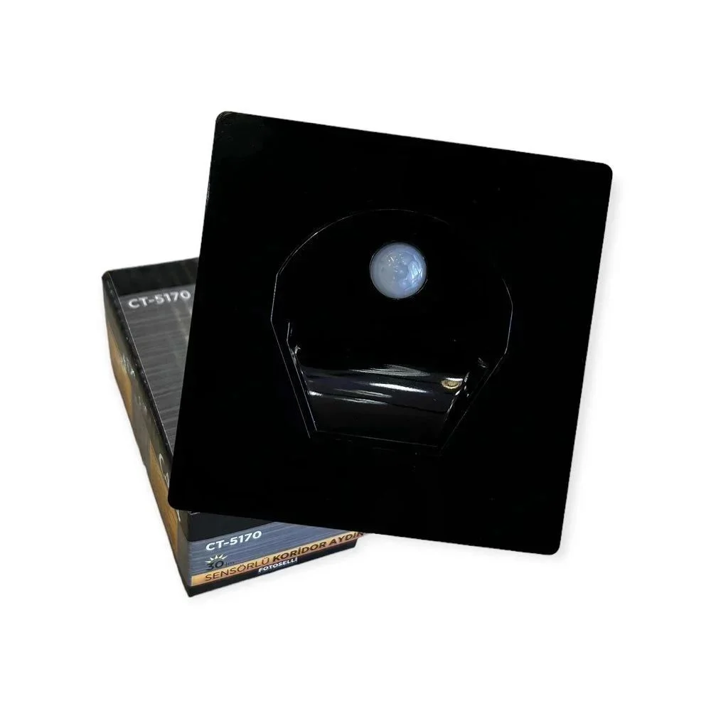 Cata Ct-5170SG 1W Sensörlü Ledli Koridor Armatürü Siyah Kasa Günışığı