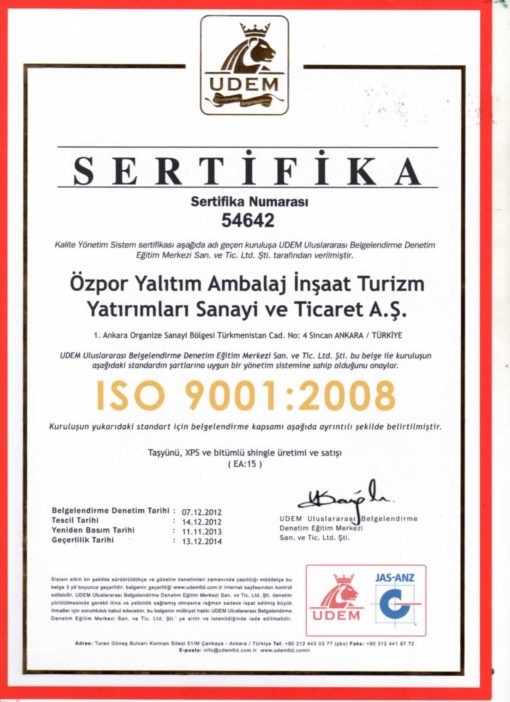 Alüminyum Folyolu Dış Cephe Levhası (10cm) (50 kg/m3)