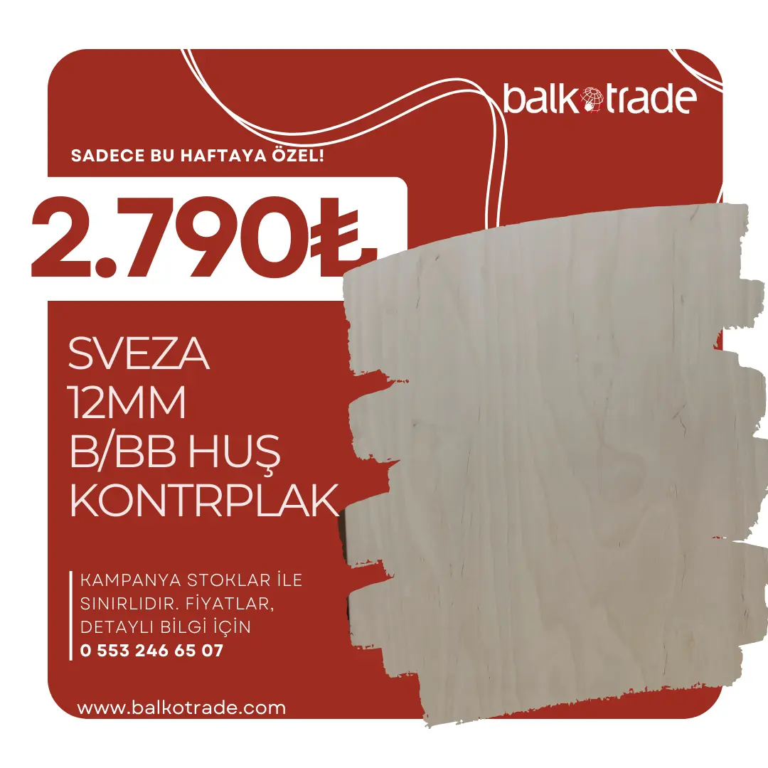 12mm 3B Huş Kontrplak