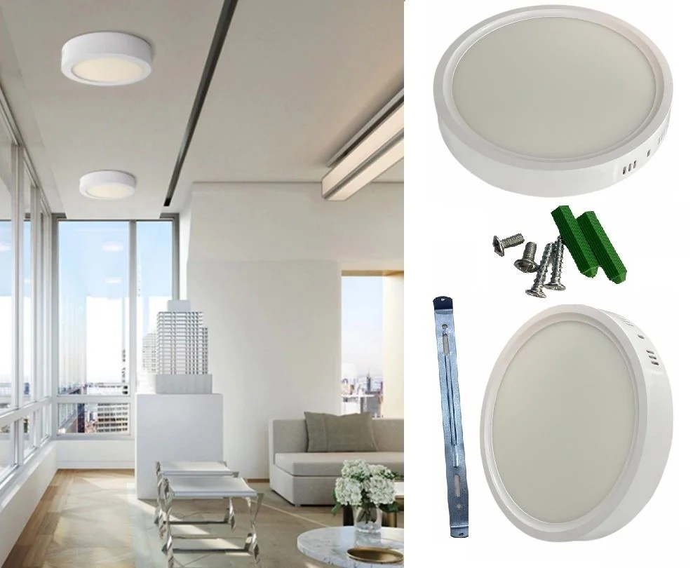 Cata Ct-5235B 18 Watt Sıva Üstü Led Panel Yuvarlak Beyaz (Siyah Çerçeveli)