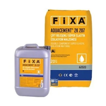 Fixa Aquacement 2K 207 Çift Bileşenli Süper Elastik İzolasyon Malzemesi - 20+7kg