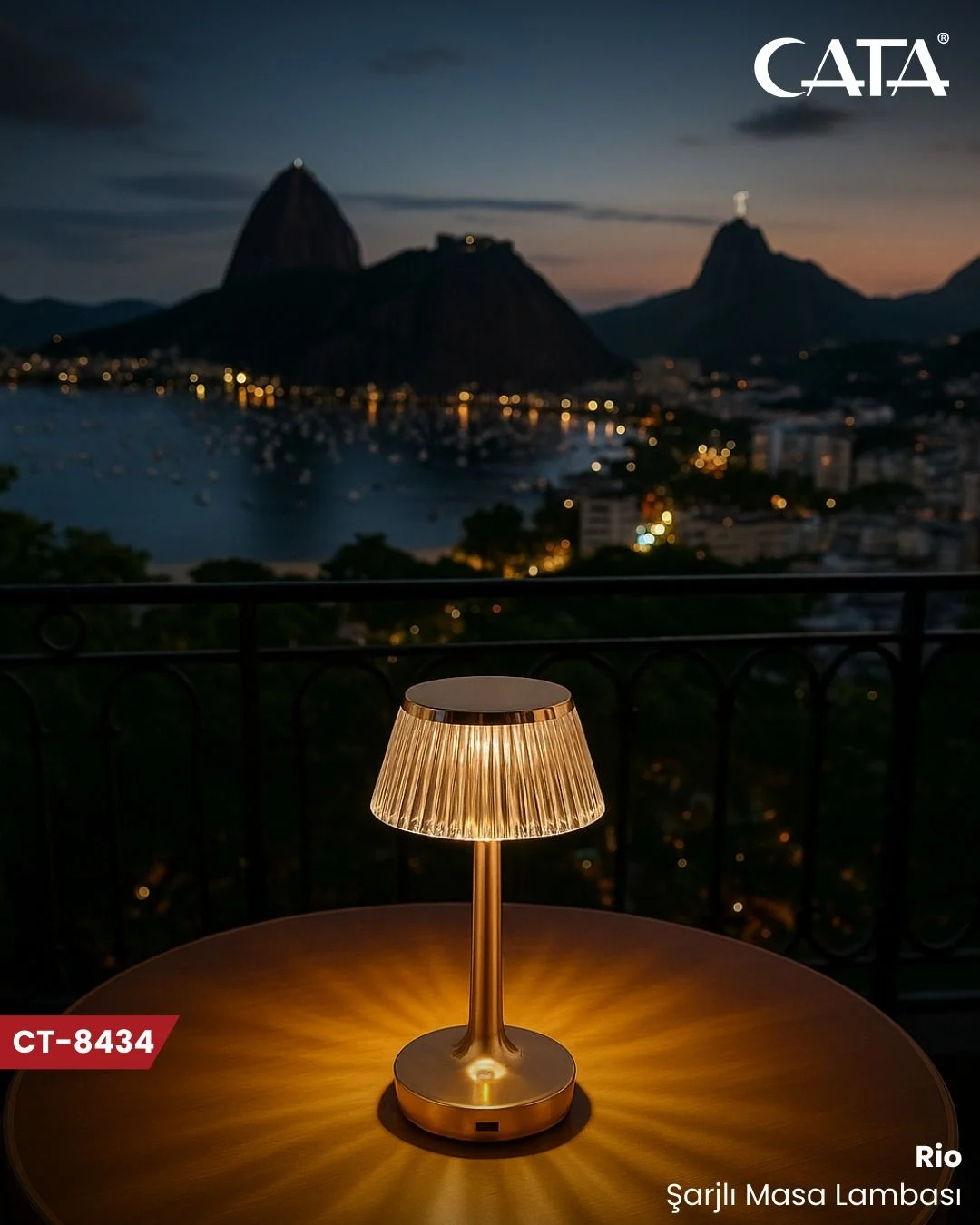 Cata Ct-8434 Rio Şarjlı Masa Lambası