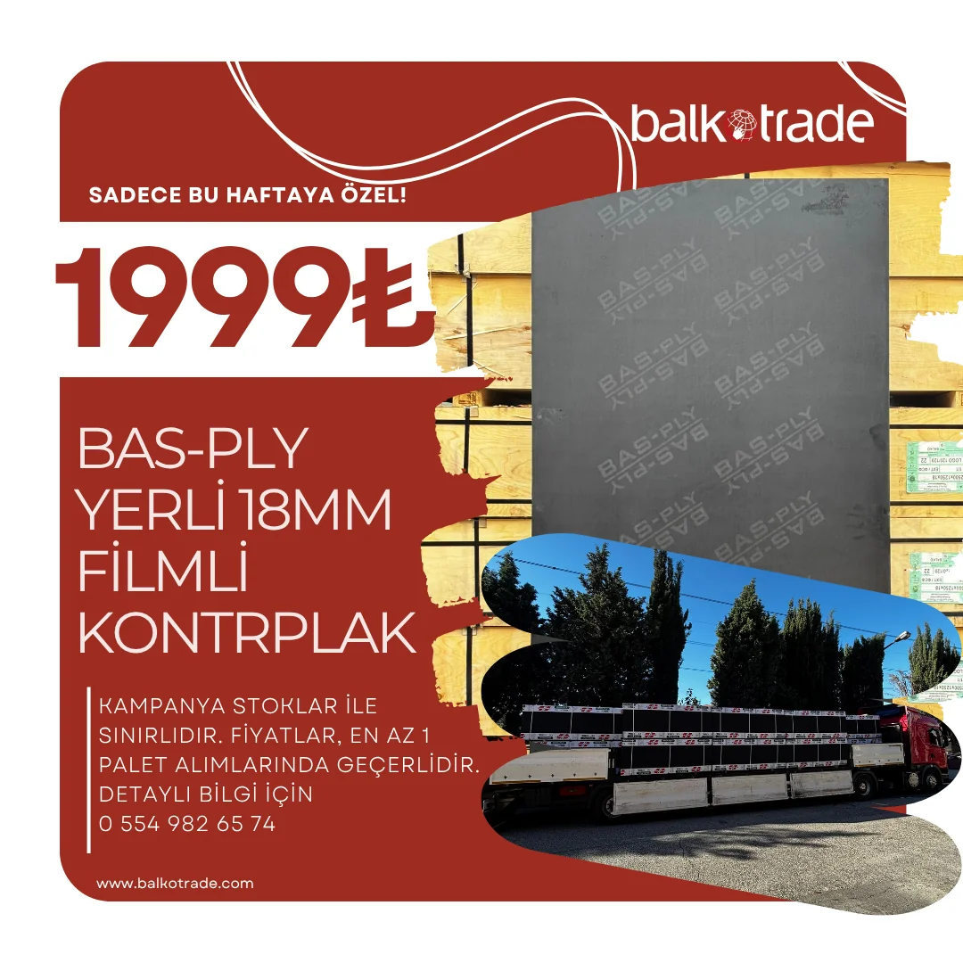 BAS-PLY Yerli 18mm Filmli Kontrplak