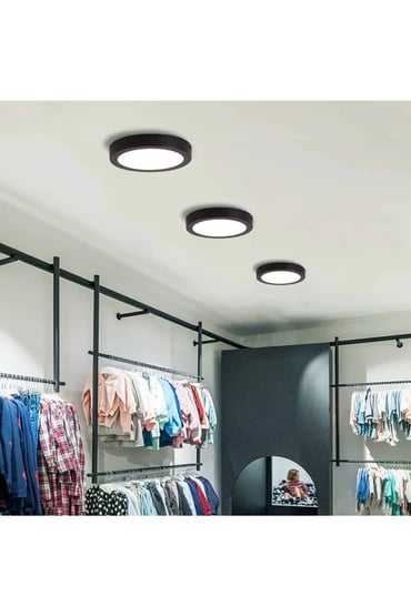 Cata Ct-5235G 18 Watt Sıva Üstü Led Panel Yuvarlak Günışığı Siyah Çerçeveli