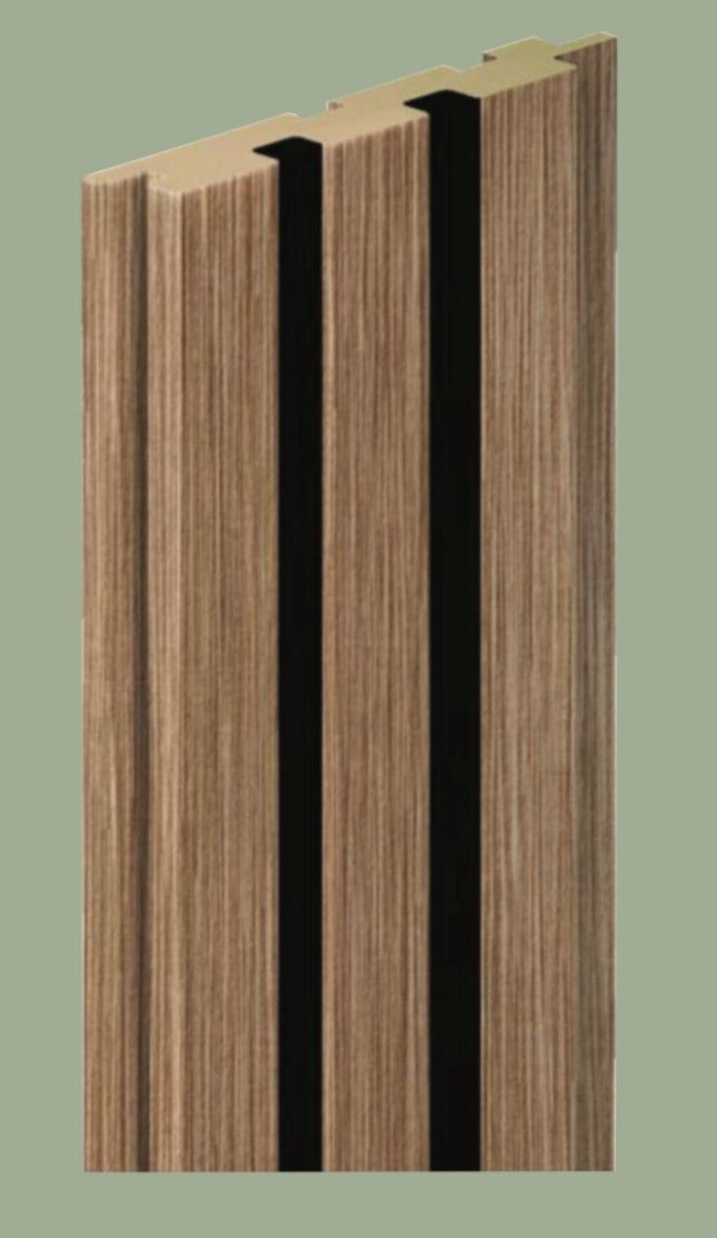 Duvar Paneli  250 x 12cm x  15mm, Mdf Üstü Pvc Kaplı  - DP-E Model, Twin Teak