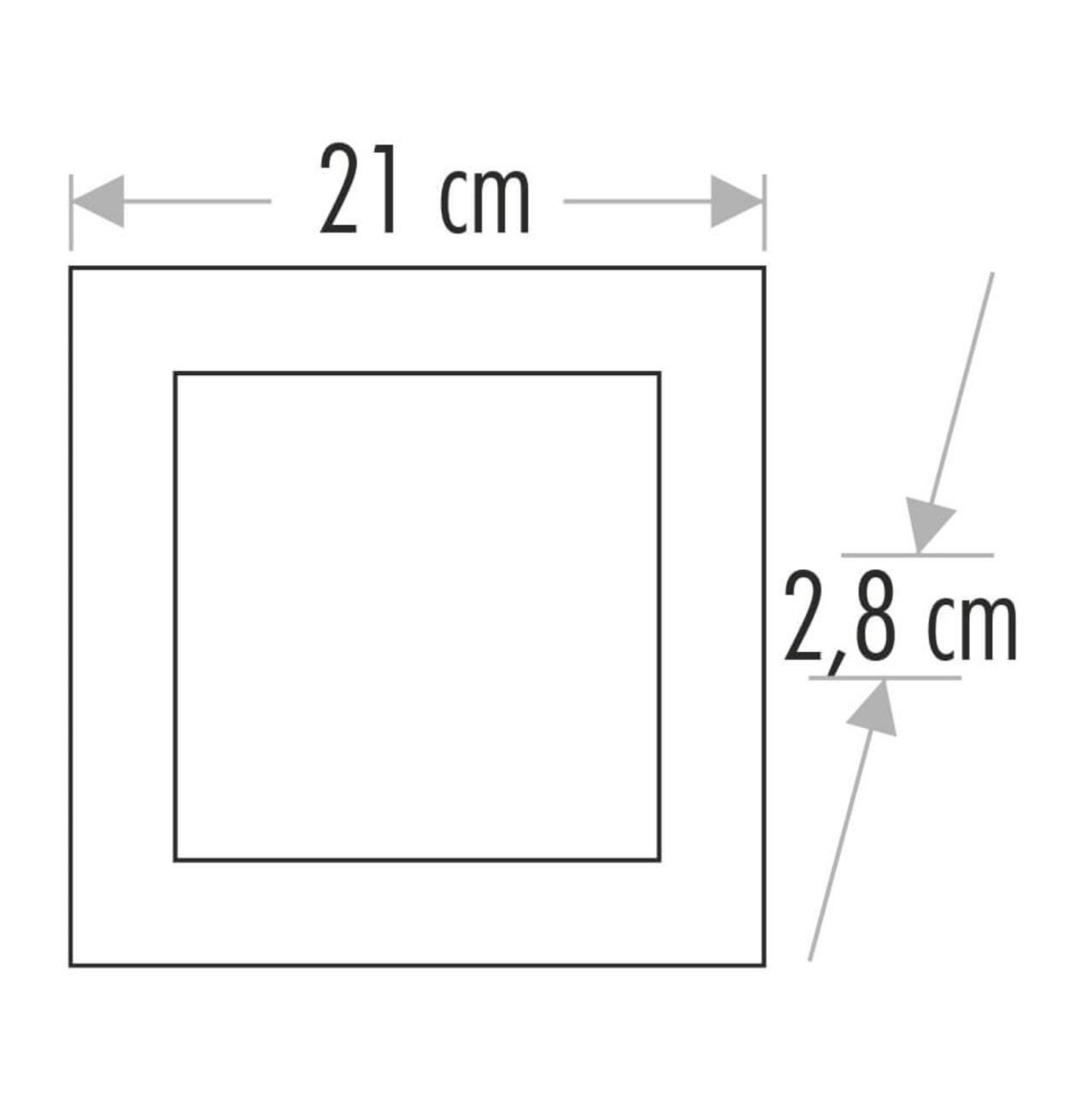 Cata Ct-5236G 18 Watt Sıva Üstü Led Panel Kare Günışığı (Siyah Çerçeveli)