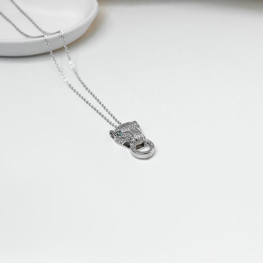 Carti Silver Kaplan Kolye