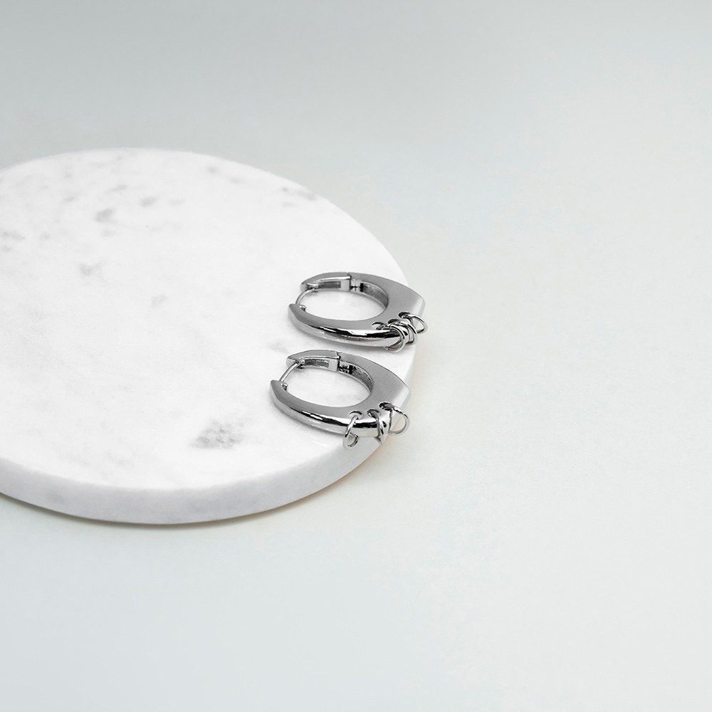 Mini String Silver Küpe