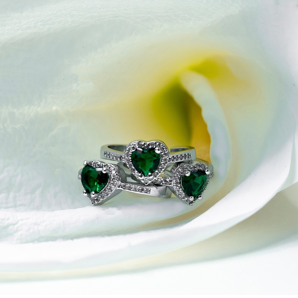 Green Heart Taşlı Yüzük