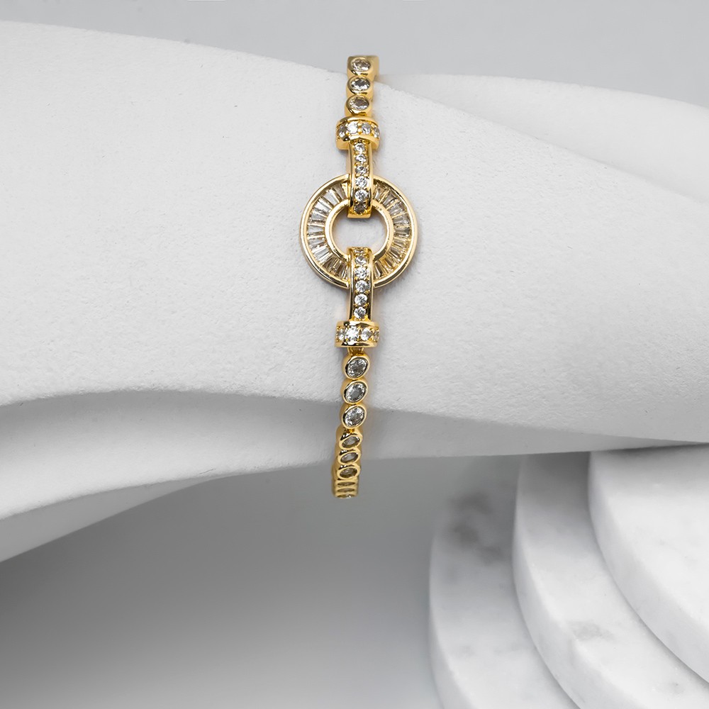 Taşlı Gold Bileklik