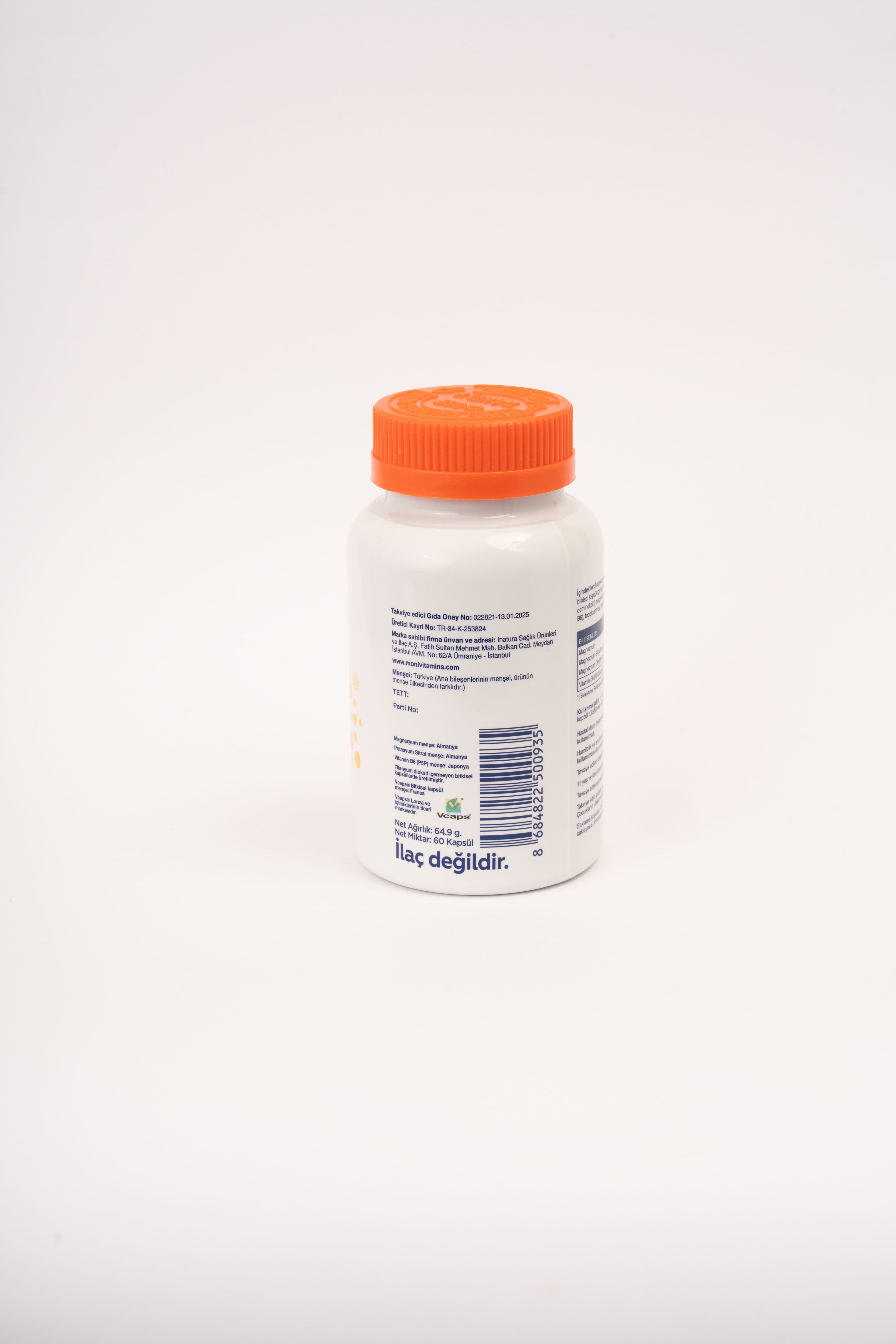 6'lı Constinesium Magnesium, Vitamin B6, Potasyum 60 Vegan Kapsül