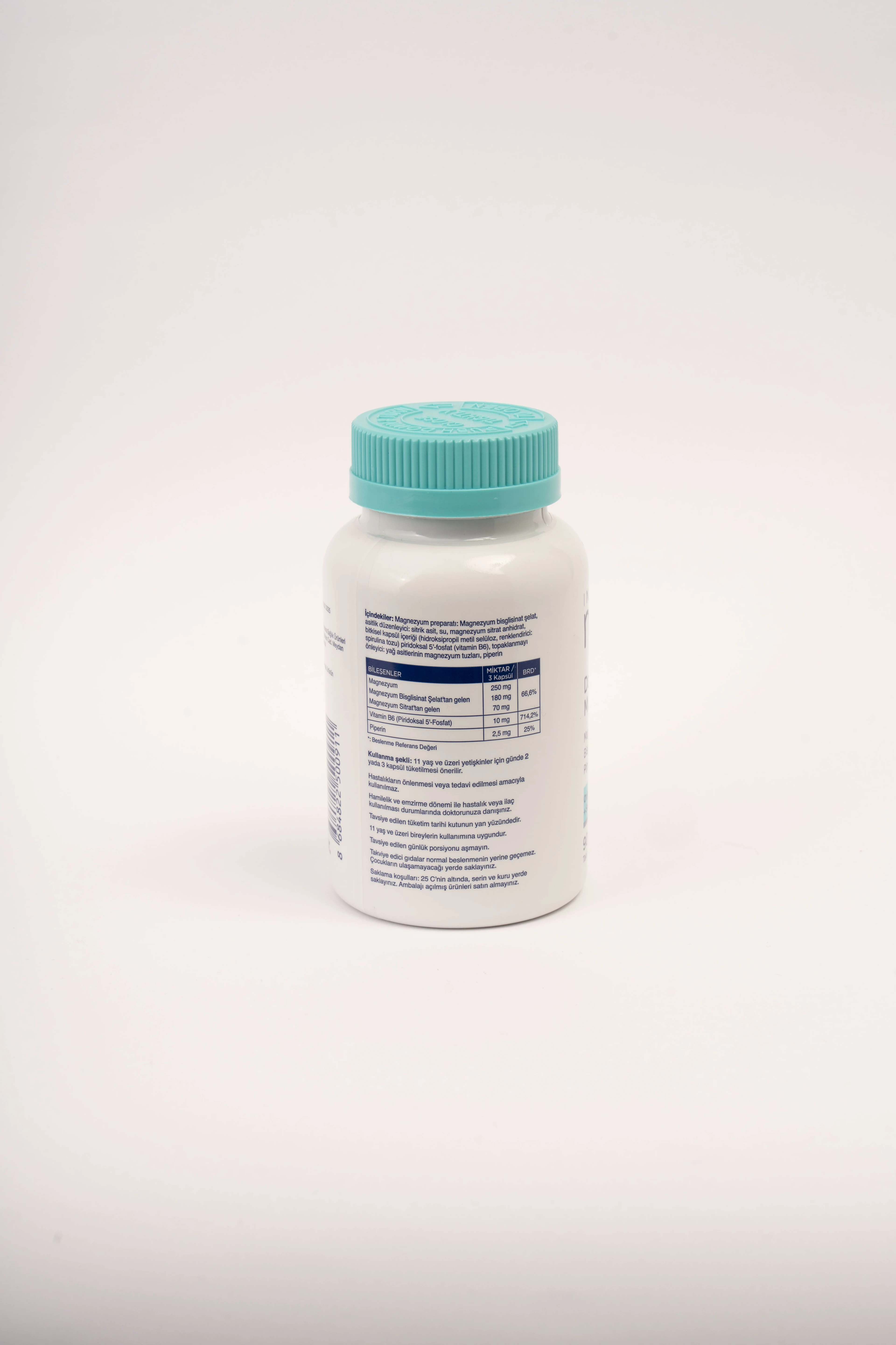 3'lü Daylong Magnesium Bisglisinat, Sitrat, B6, Piperin 90 Vegan Kapsül