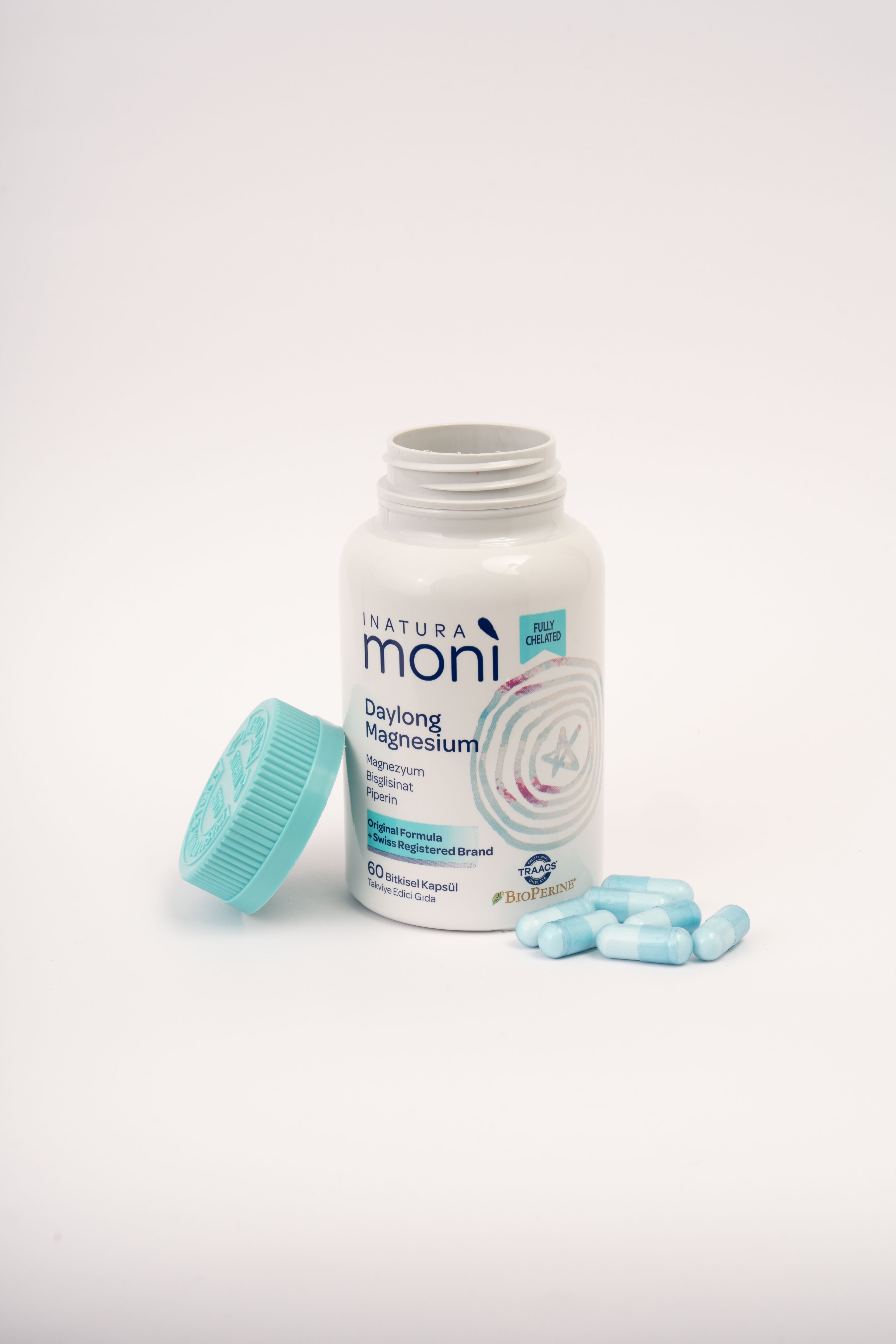 6'lı Daylong Magnesium Bisglisinat, Sitrat, B6, Piperin 60 Vegan Kapsül