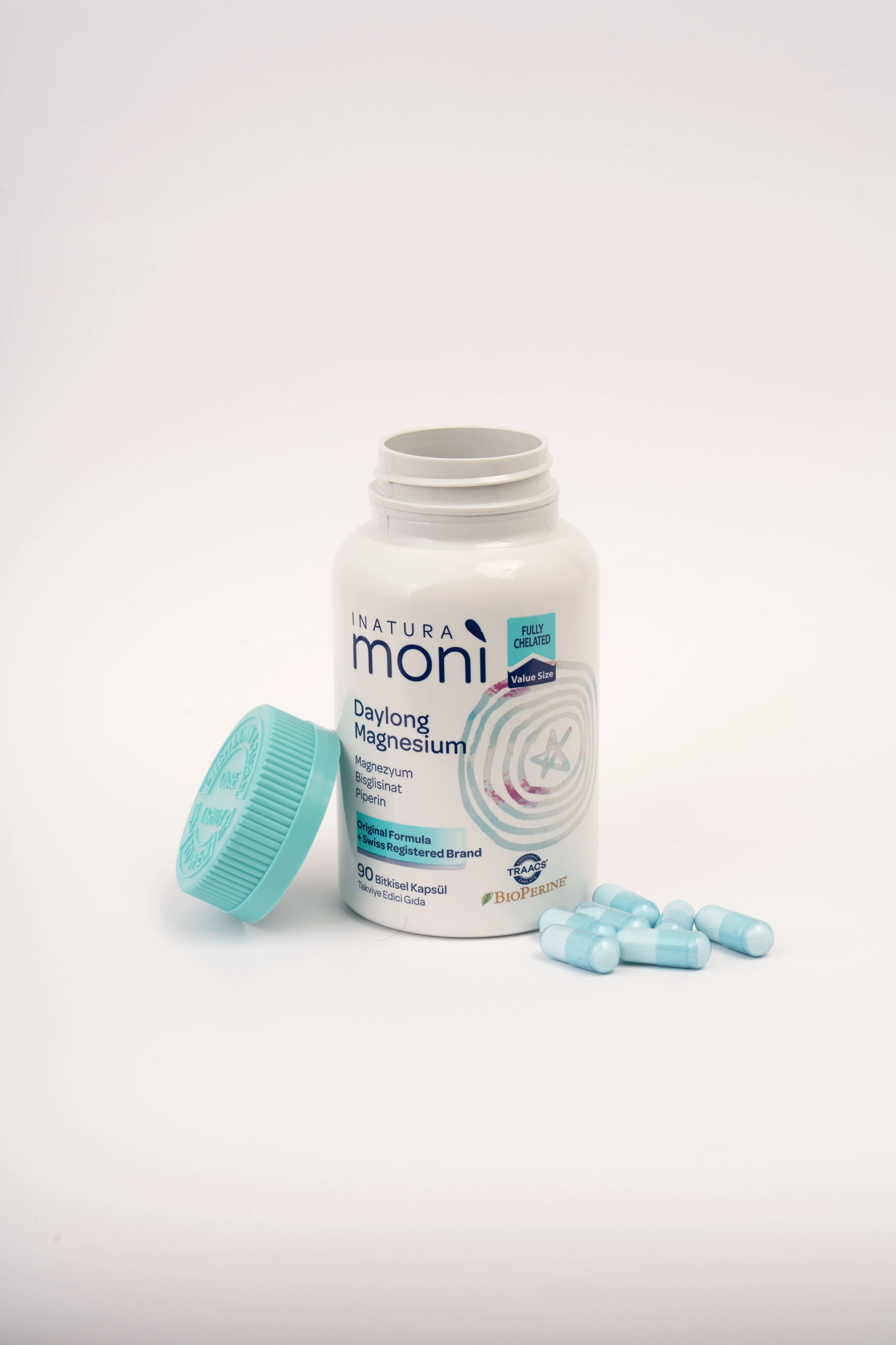 2'li  Daylong Magnesium Bisglisinat, Sitrat, B6, Piperin 90 Vegan Kapsül