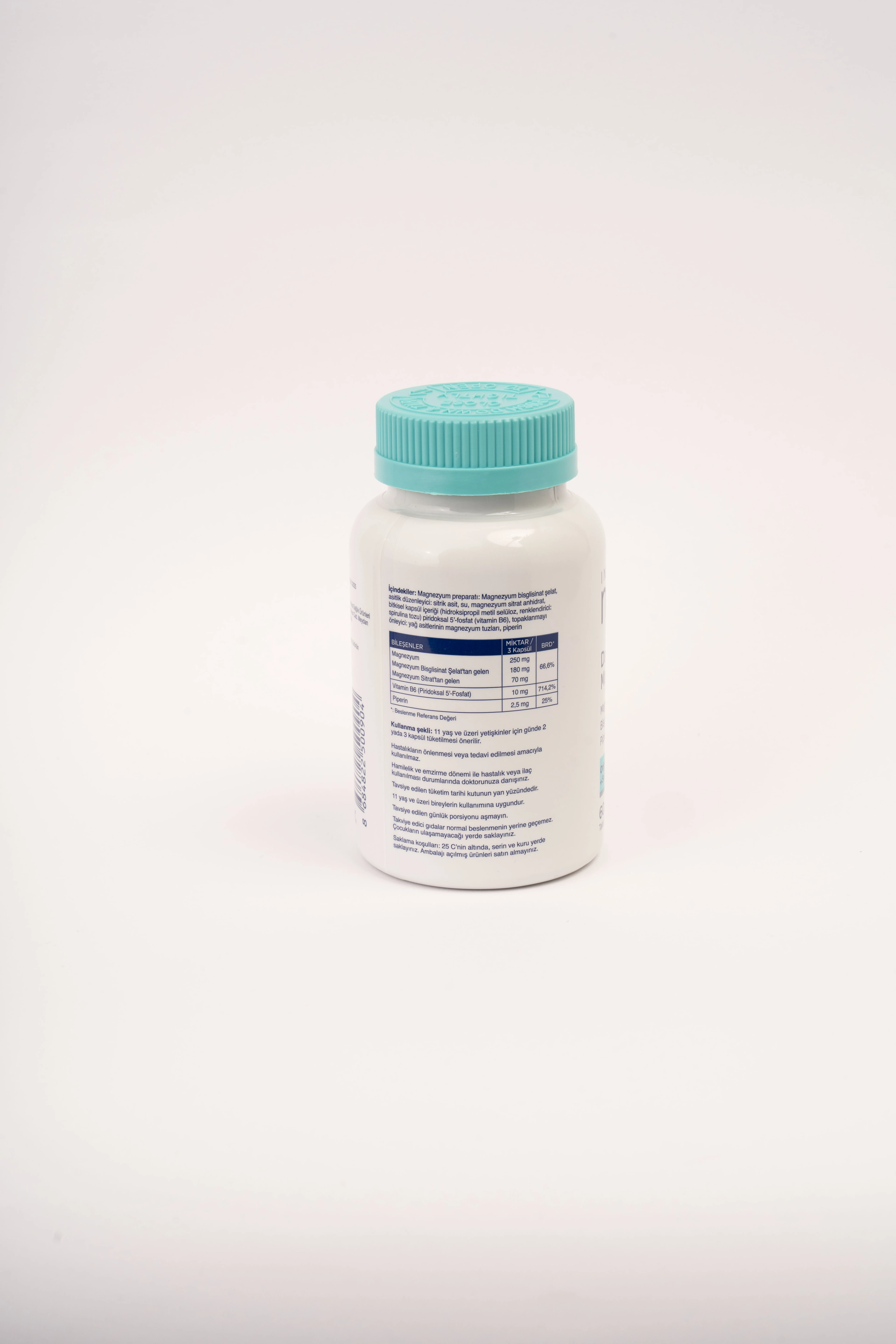 3'lü Daylong Magnesium Bisglisinat, Sitrat, B6, Piperin 60 Vegan Kapsül