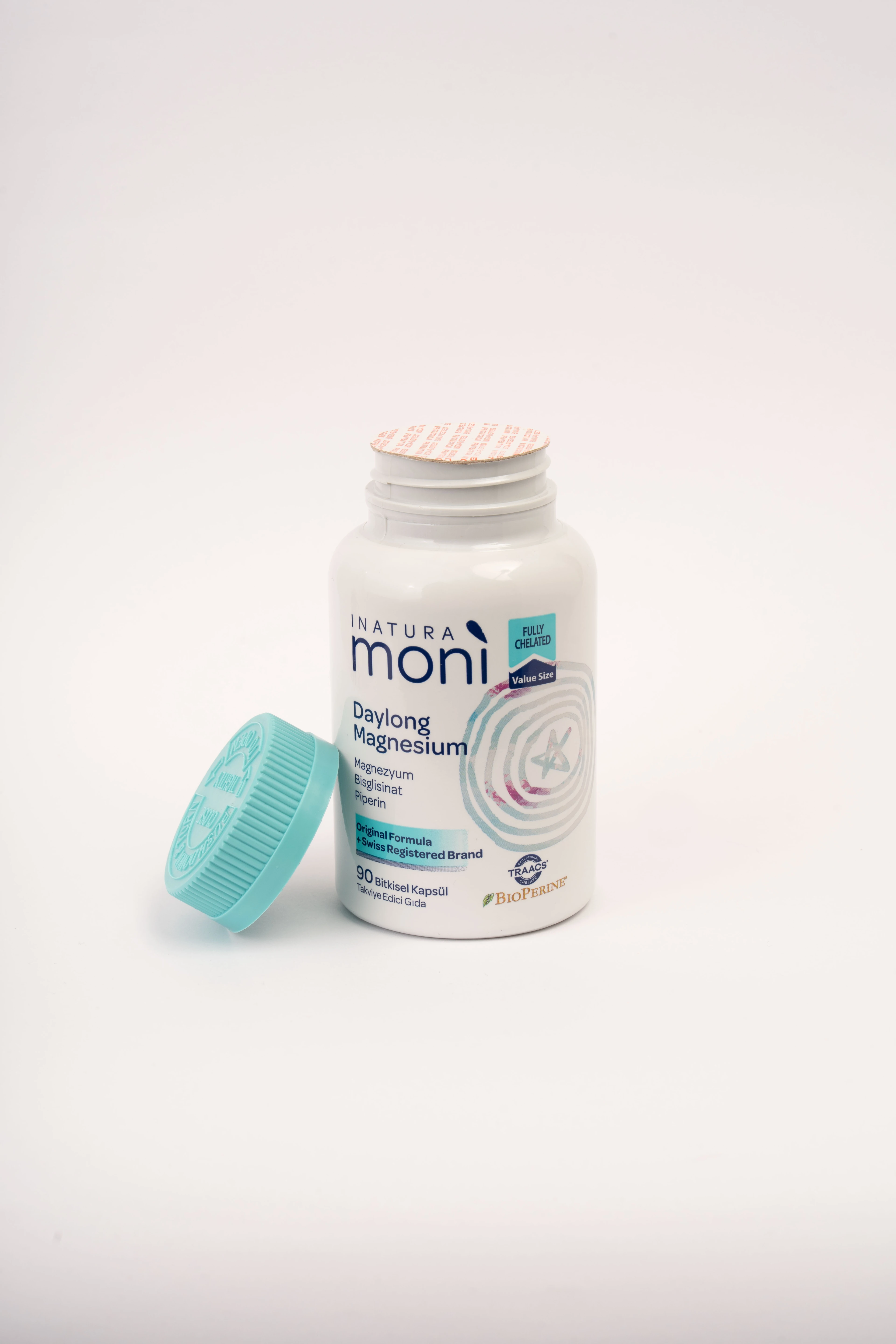 2'li  Daylong Magnesium Bisglisinat, Sitrat, B6, Piperin 90 Vegan Kapsül