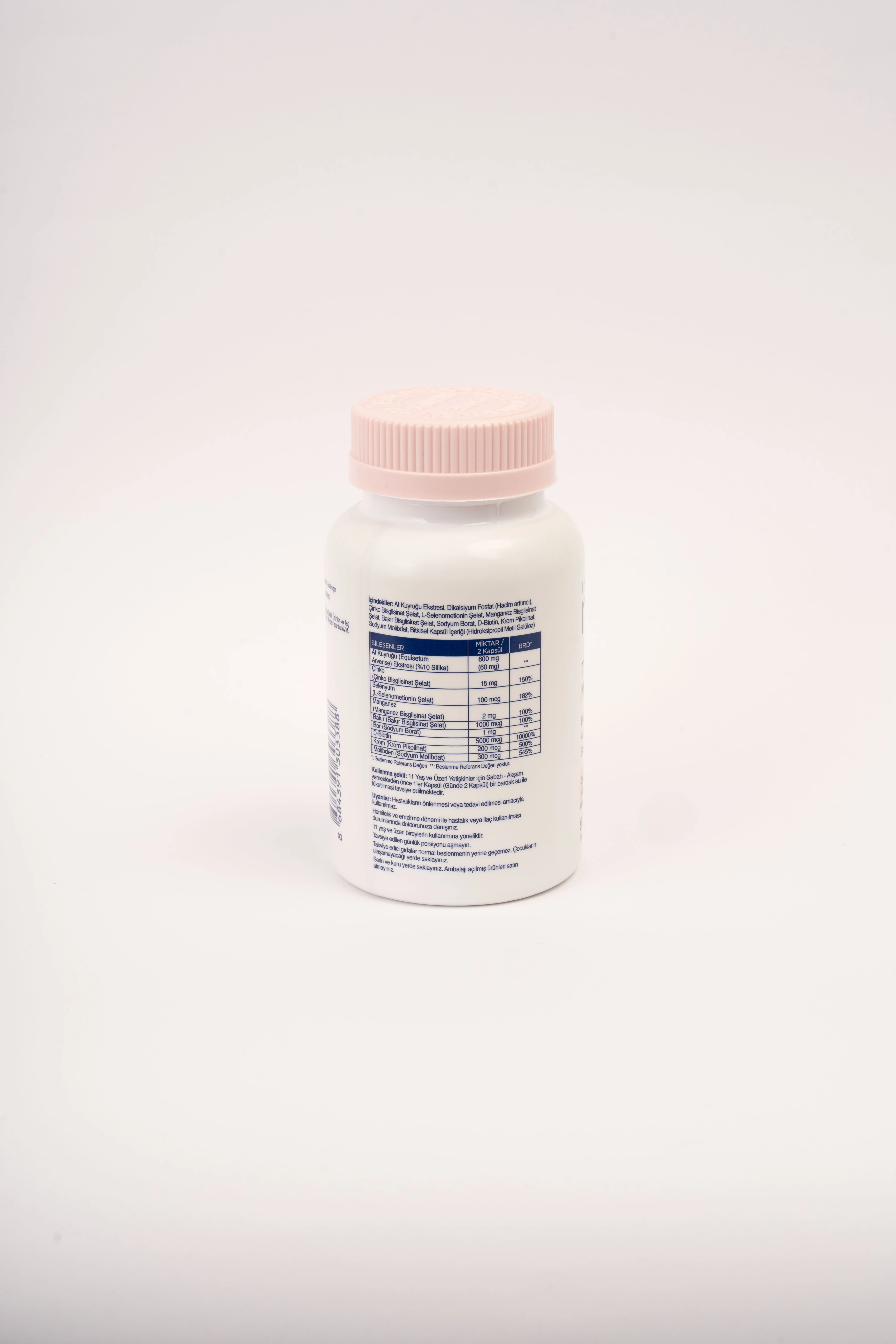 3'lü Trace Minerals Biotin ve At Kuyruğu Ekstresi 60 Vegan Kapsül