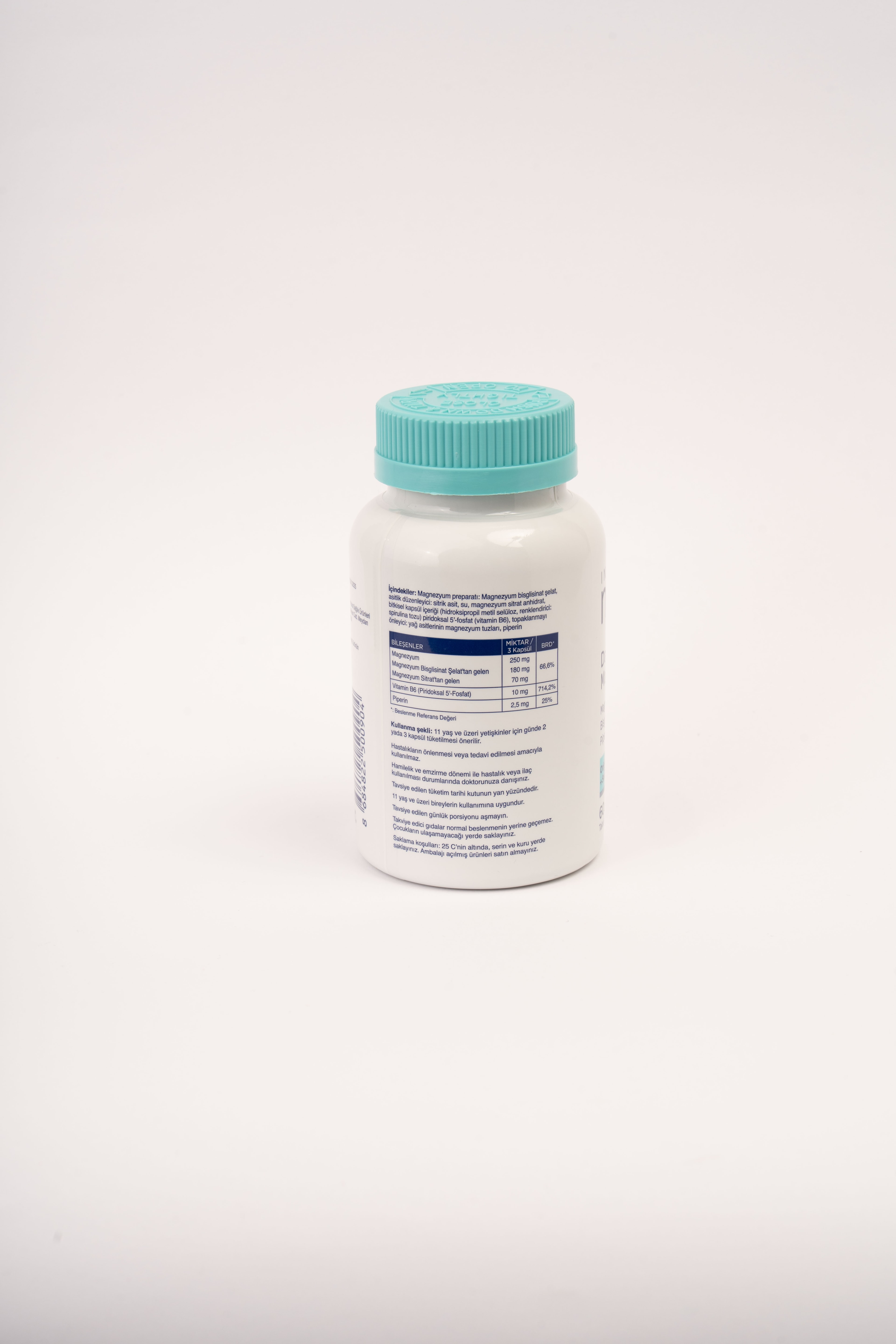 6'lı Daylong Magnesium Bisglisinat, Sitrat, B6, Piperin 60 Vegan Kapsül