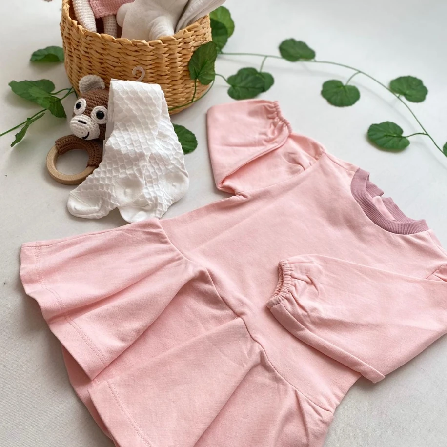Kız Bebek Elbise Külotlu Çorap Hediyeli MB00019