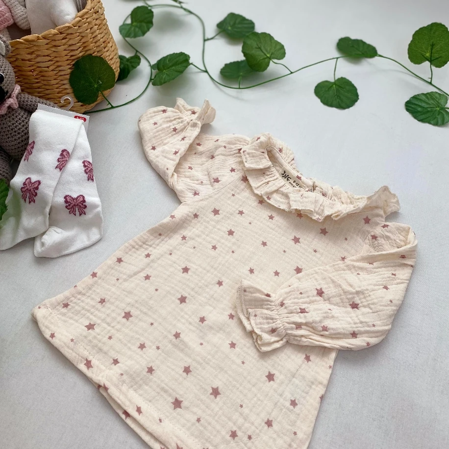 Kız Bebek Elbise Ceket Külotlu Çorap Hediyeli MB00057